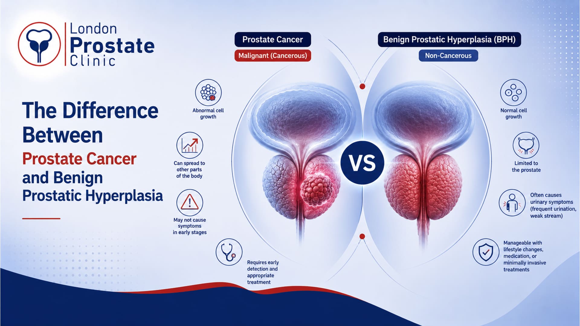The Difference Between Prostate Cancer and Benign Prostatic Hyperplasia