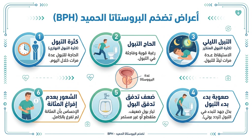 أعراض تضخم البروستاتا